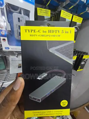 5 in 1 USB-C Hub HDMI PD USB 3.0 for MacBook Laptop