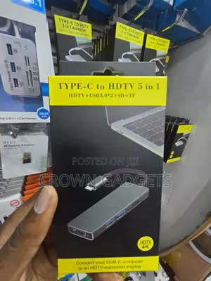 5 in 1 USB-C Hub HDMI PD USB 3.0 for MacBook Laptop