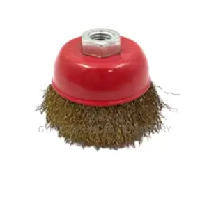 Brass Coated Wire Cup Brush 4"