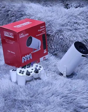 Hy300 Smart Android Projector With Gaming Console + Wifi and Bluetooth