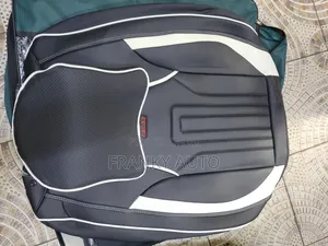 Pure Leather Car Seatcover Black White