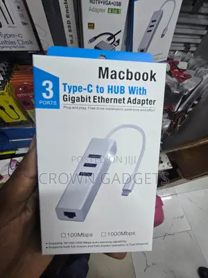 USB-C 4 in 1 Hub With Gigabit Ethernet 3 USB Ports