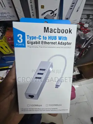 Type-C Hub With RJ45 Gigabit LAN USB 3.0 Adapter