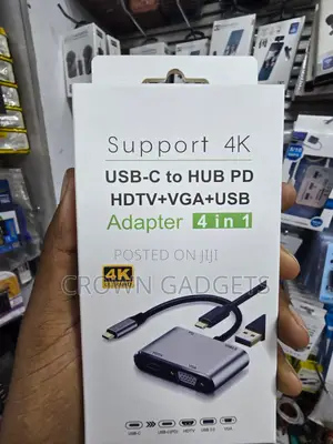4 in 1 Type-C Hub HDMI VGA USB 3.0 Adapter