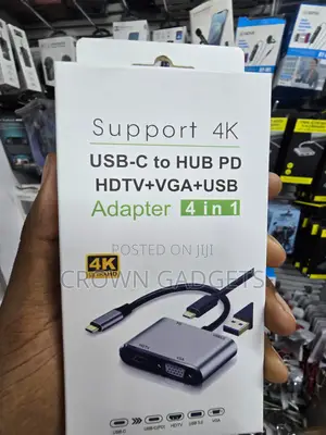 USB-C Multiport Adapter With Hdmi Vga USB Pd Port