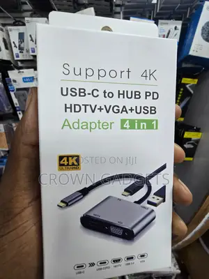 USB-C Dock HDMI VGA USB 3.0 Fast Charge Hub