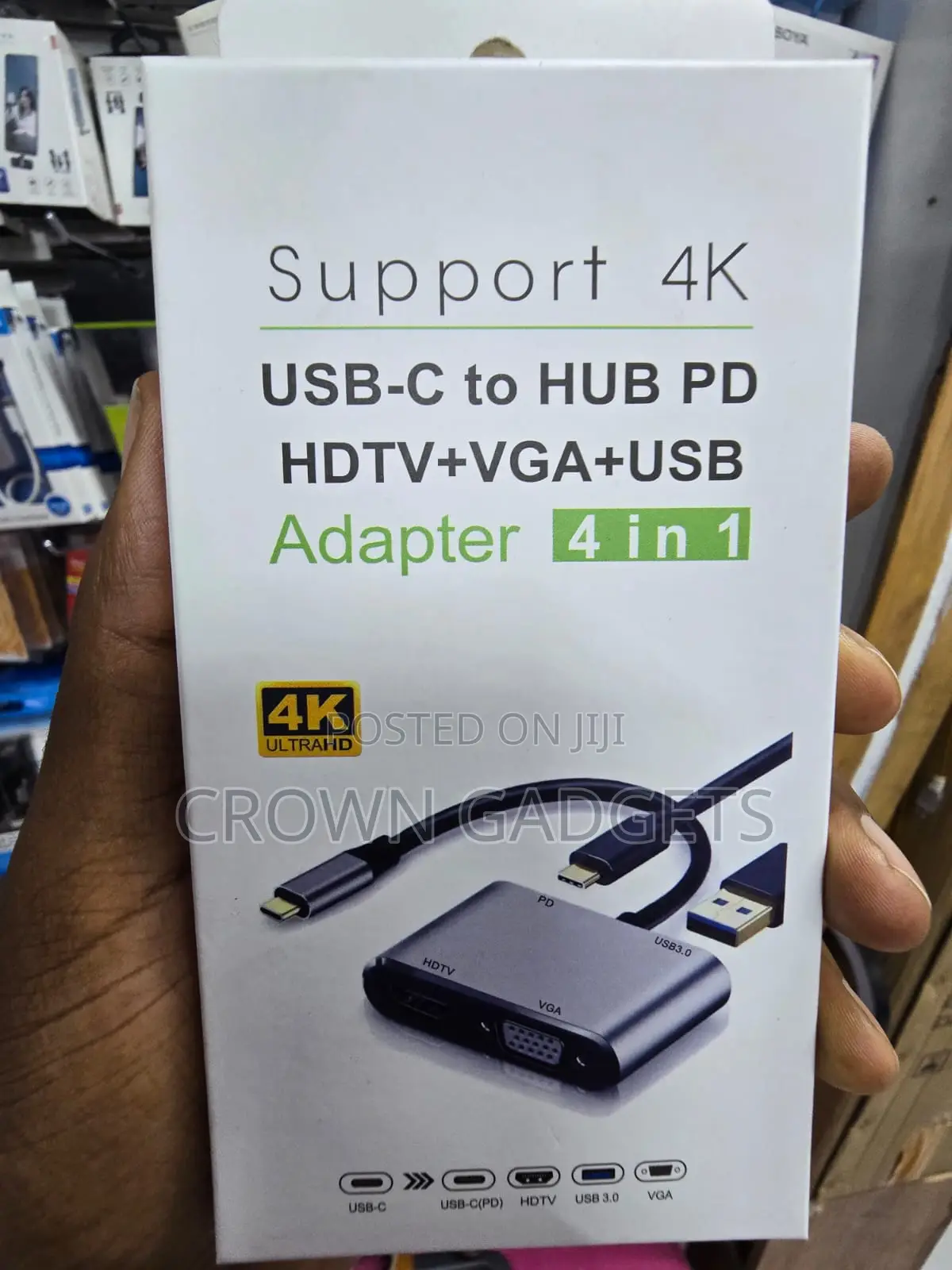 USB Type-C 4 in 1 Hub for Laptop Monitor Projector
