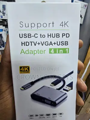 USB Type-C 4 in 1 Hub for Laptop Monitor Projector