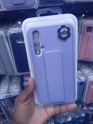 Huawei Nova 5Tpurple Matte Case With a Folding Finger Stand