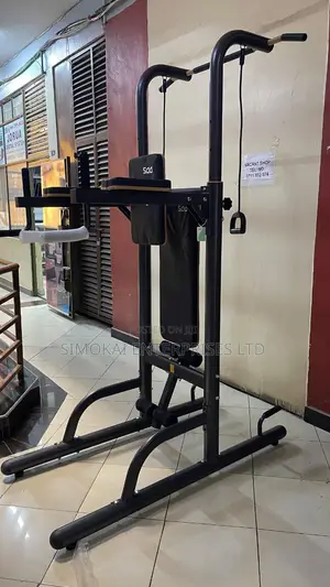 Chin Dip Tower, 8 in 1 Half Racks, Foldable Compact Design