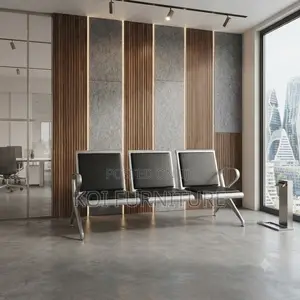Office Bench; Three Seaters Leather Modern Way Reception Urban Bench