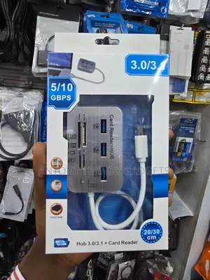 3 Port USB 3.0 Hub Multi Card Reader 5Gbps Adapter