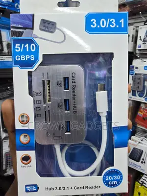3 Port USB 3.0 Hub With SD TF MS Card Reader 5Gbps
