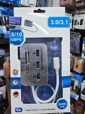 3 Port USB 3.0 Hub With SD TF MS Card Reader 5Gbps