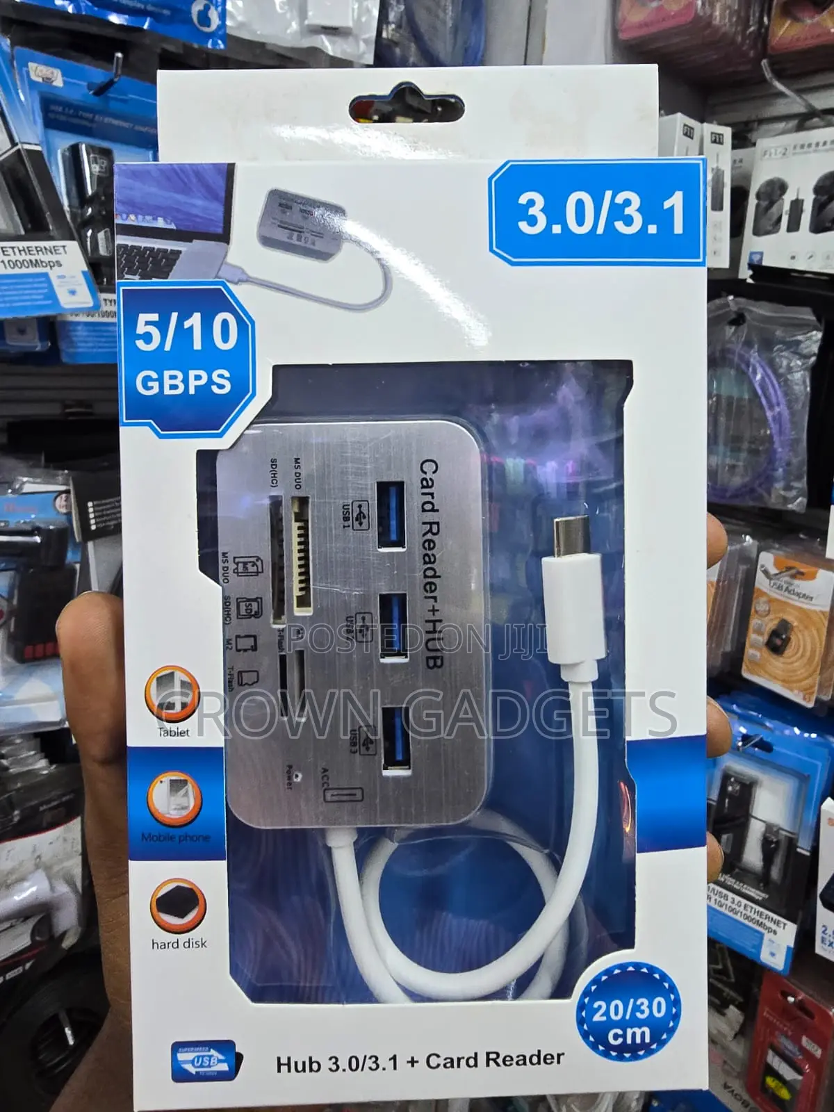 USB 3.0 Multiport Hub With SD Micro SD Card Reader