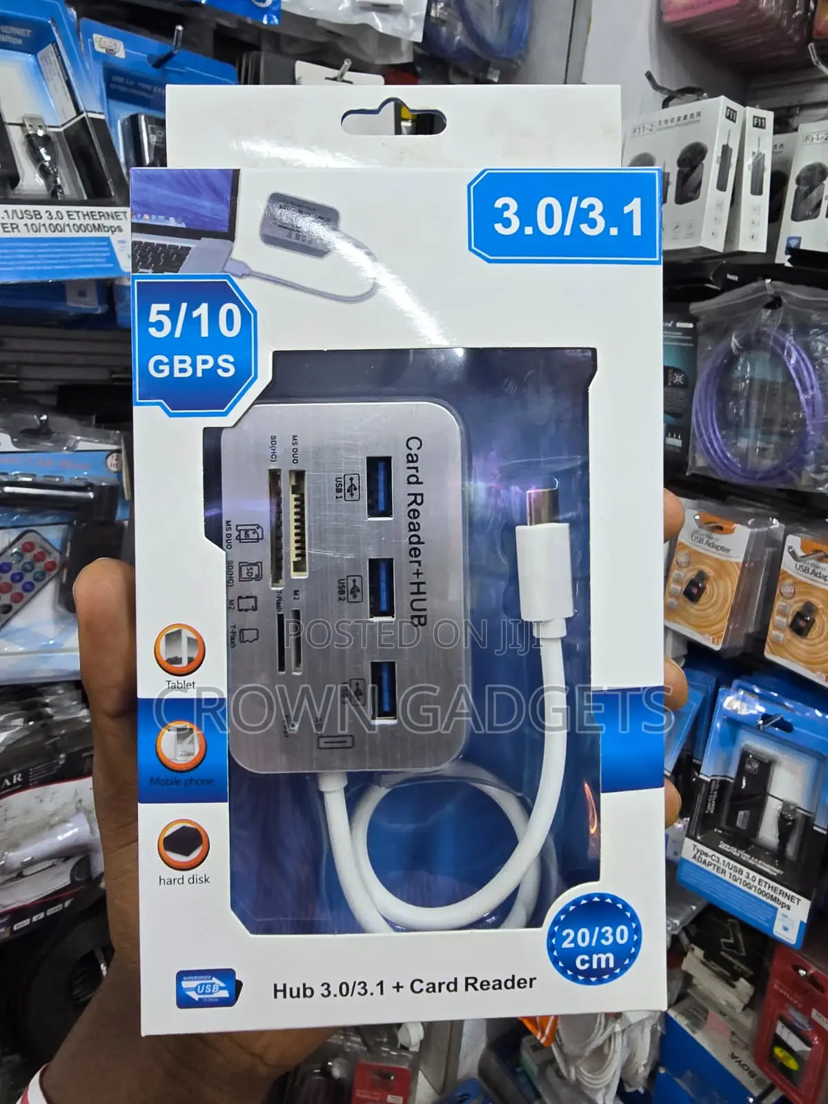 USB 3.0 Multiport Hub With SD Micro SD Card Reader