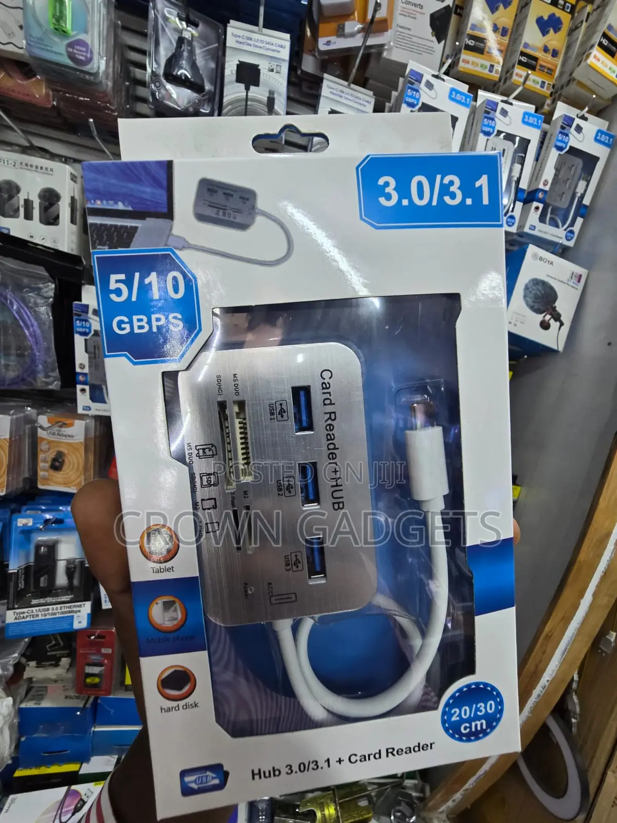 High Speed USB Hub With SD TF MS Duo Card Reader