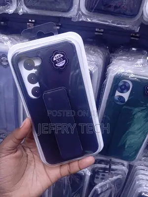 Samsung Galaxy S23 Case Featuring an Integrated Standing Grip Strap