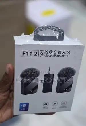 F11-2 Dual Wireless Lavalier Microphone for iPhone Android