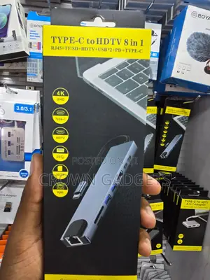Type-C 8 in 1 Hub With HDMI Ethernet USB Card Reader