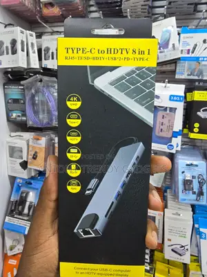 Type-C 8 in 1 Hub HDMI Ethernet USB Card Reader