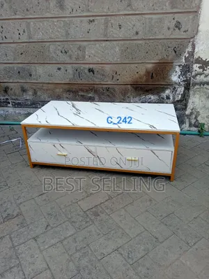 Classic Marble Effect Drawers Coffee Table