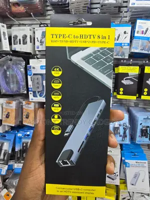 USB-C Hub 8 in 1 for MacBook Laptop Tablet Phone