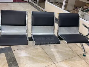 Padded Metallic Waiting Bench/ 3-Link Padded Waiting Chair