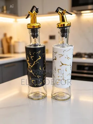 500ml Marble Oil Dispenser Jar – Elegant Kitchen Oil Bottle