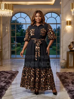 Stylish Trendy Animal Print Maxi Dress