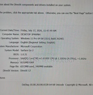 Laptop Microsoft Surface Pro 7 16GB Intel Core i5 SSD 256GB