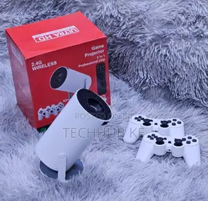 Gaming Projector With Controllers HY300 Android 13 Portable Projector