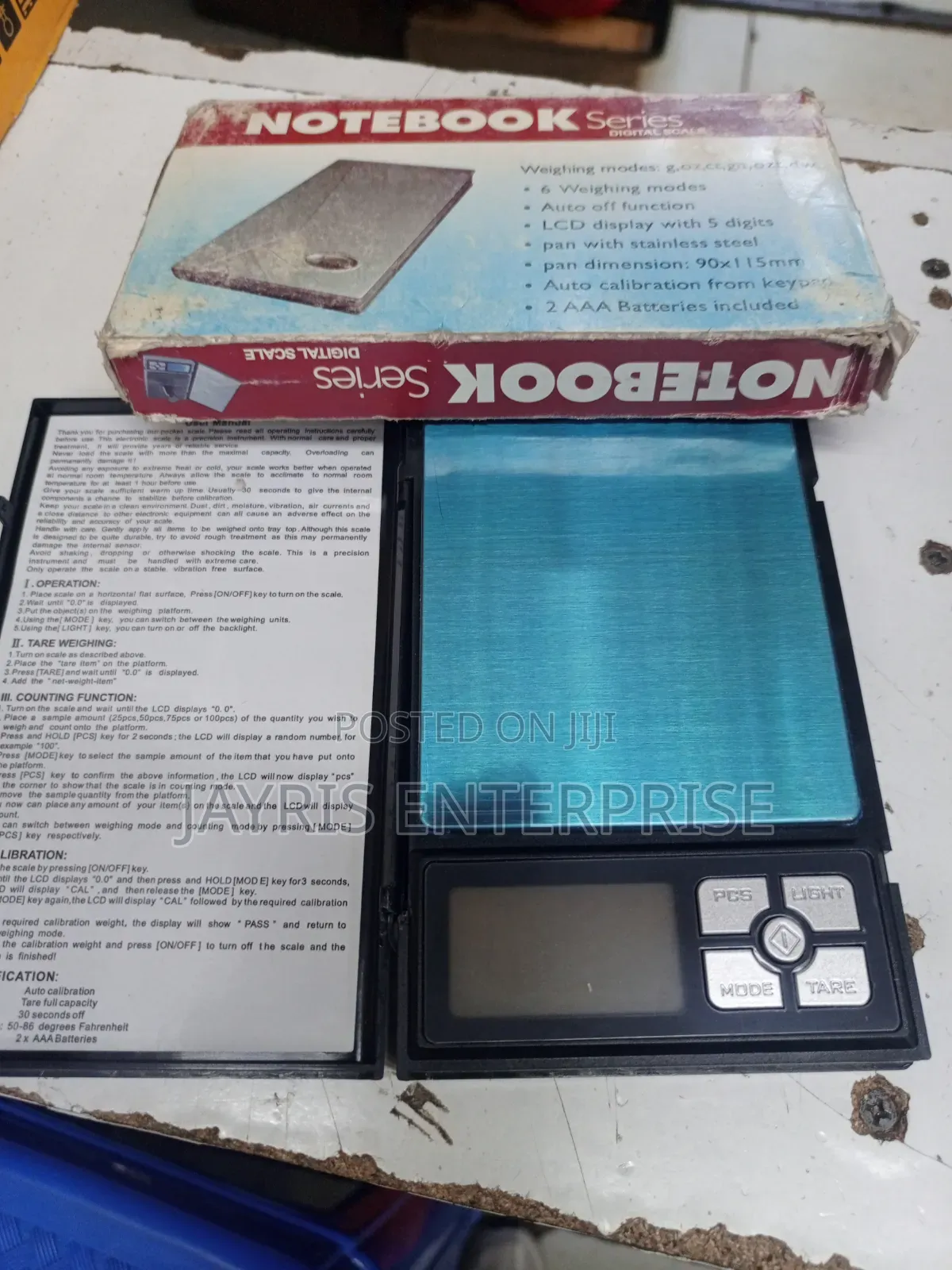 Digitalized Notebook Pocket Scale