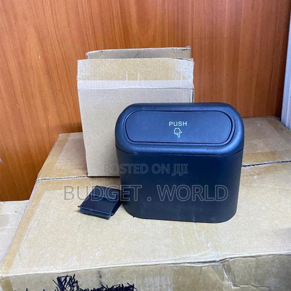 Mini Car Trash Can With Lid – Waterproof Push-Top Garbage Bin - thumbnail 2