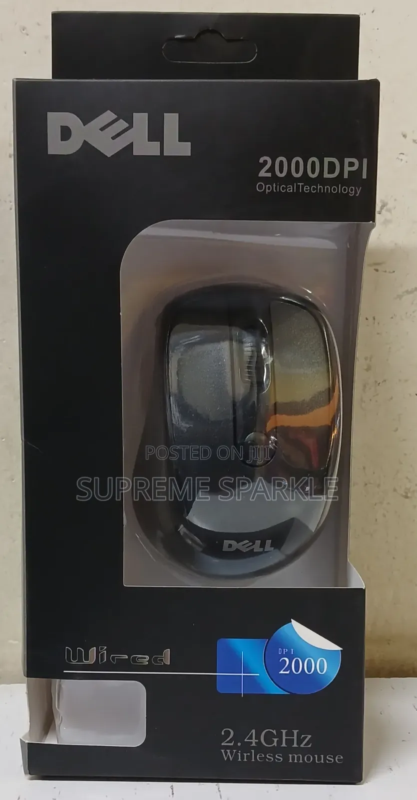 Wireless Dell 2000 DPI Optical Mouse.