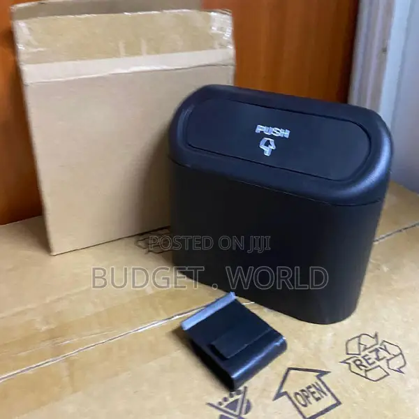 Compact Car Trash Bin With Lid – Leakproof Mini Waste Container