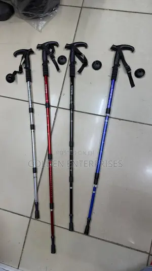 Trekking Poles Featuring T-Shaped Handles and Anti Shock