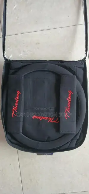 Polyester Black Plain Fabric Seat Cover Universal 5 Seater Cars
