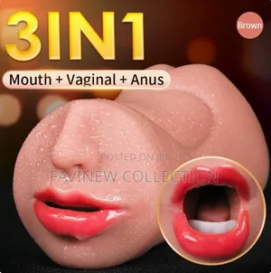 3 in 1 Male Mustarbator Blowjob Realistic Rubber V