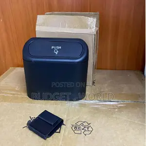 Multipurpose Mini Car Waste Basket With Lid – Waterproof Storage Cup