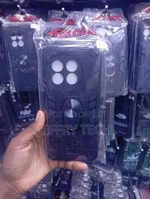 Xiaomi Redmi 14C Rugged Armor Phone Case With a Built-in Ring Holder