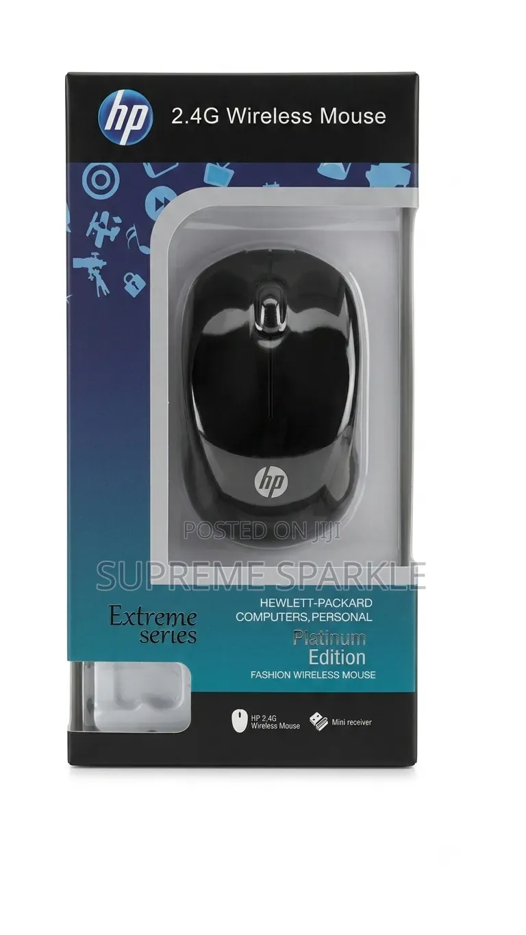 ​HP 3100 2.4G Wireless Mouse – Platinum Edition Optical Mouse.