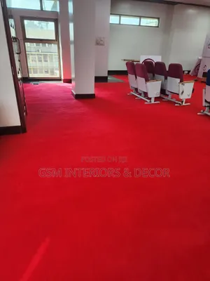 Red Wall to Wall Carpets in Office and Church Spaxes
