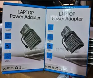 Braided HP 65W USB-C Charger for Laptops.