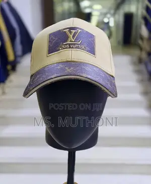 Leather Detailed Dual-Tone Louis Vuitton  Caps