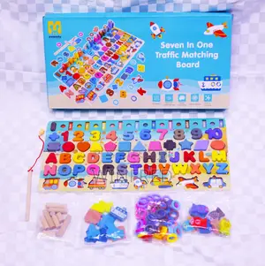 7-in-1 Wooden Traffic Matching Board