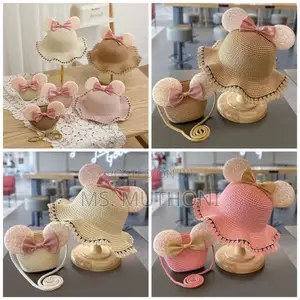 Girls Stylish Ultra-Cute Straw Hat Matching Purse Sets!