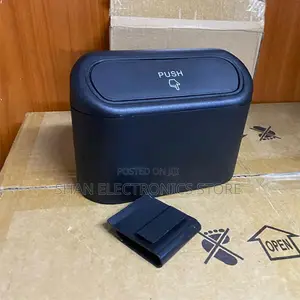 Car Trash Can With Lid Leakproof Mini Garbage Auto Organizer Compact