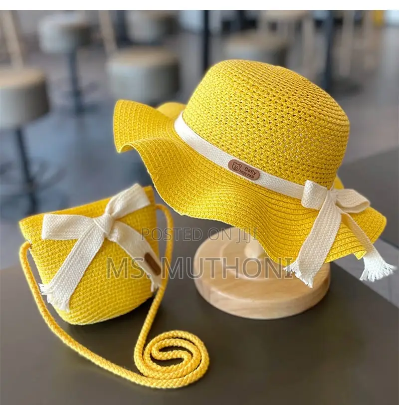 Summer Matching Hat and Bow Purse Set