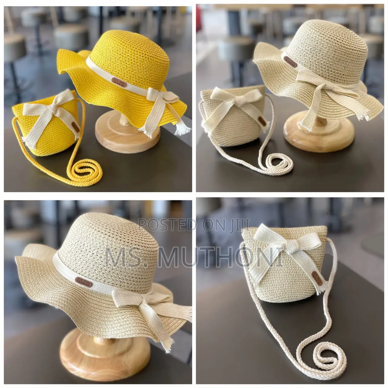 Summer Matching Hat and Bow Purse Set